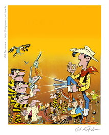 Gil Formosa - Luky LUKE Affiche - Comic Strip