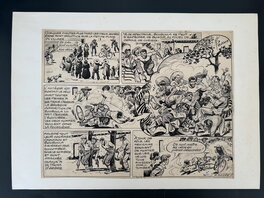 René Pellos - René Pellos "ChouChou, le roi de la petite reine" CIRCA 1952. - Planche originale