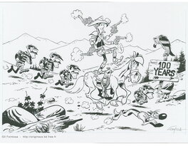 Gil Formosa - Lucky LUKE anniversaire des 100 ans - Planche originale