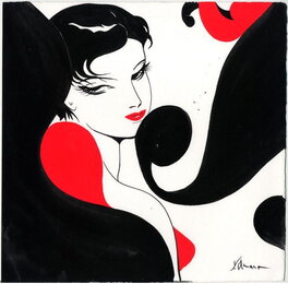Yoshitaka Amano - Portrait by Yoshitaka Amano - Illustration originale