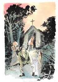 Terkel Risbjerg - Scène de crime - Illustration originale