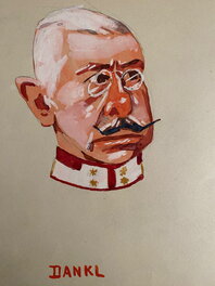 Armand Franz Karel Maclot - Armand Maclot, caricature du Général de Cavalerie de l'Empire Austro-Hongrois Dankl. - Original Illustration