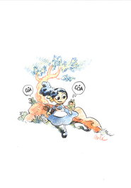Cyrille Pomès - Cyrille Pomès - Illustration Les enfants de Chatom - Original Illustration