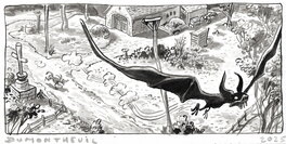 Nicolas Dumontheuil - Illustration inspirée par l'univers de Gunnar le vampire - Illustration originale