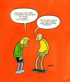 Éric Ivars - Mon chat est mort... - Original Illustration