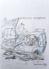 André Amouriq - Couv. L'auto école tome 7 - Original Cover