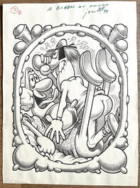 Benito Jacovitti - Jacovitti - Kamasutra Illu - Planche originale