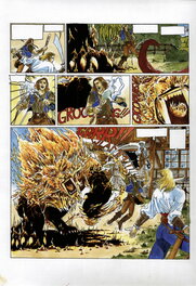 Philippe Bringel - Planche 14 de Jad-Kan " L'Ombre du Yornak" - Mise en couleur directe sur reproduction - Planche originale