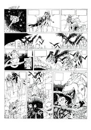 Philippe Bringel - Planche 32 N&B de Jad-Kan " L'Ombre du Yornak" - Comic Strip