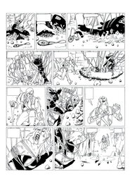 Philippe Bringel - Planche 38 N&B de Jad-Kan " L'Ombre du Yornak" - Comic Strip