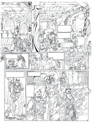 Philippe Bringel - Planche 5 N&B de Jad-Kan " L'Ombre du Yornak" - Planche originale