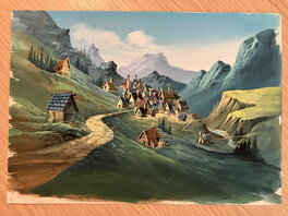 Studio coréen - Décor de dessin animé - Planche originale