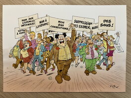 Pica - Manifestation de profs - Planche originale