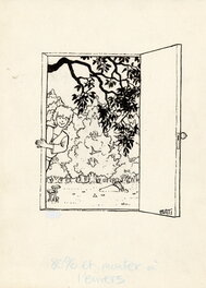 Marc Bati - Illustration originale du frontispice de l’intégrale de Altor, tome 1 et de la première édition de La nuit de l’étoile 1986 - Illustration originale