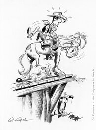 Gil Formosa - Lucky LUKE - Pont V2 - Planche originale