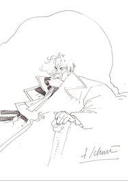 François Schuiten - Les cites obscures (Eugen Robick) - Illustration originale