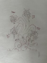 Virginie Augustin - Dragons - Illustration originale