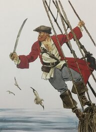 Stefano Carloni - Barbe Rouge - À l'abordage ! - Illustration originale