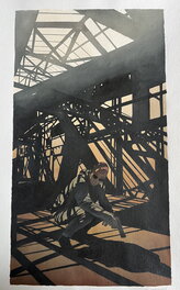 Luc Jacamon - Le tueur accroupi - Original Illustration