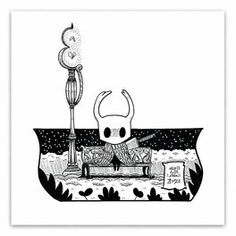 oTTami - Dessin original de l'Inktober 2025 : Le Chevalier d'Hollow Knight par oTTami ! - Illustration originale