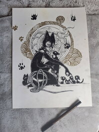 Ood Serrière - Miss Catwoman - Planche originale
