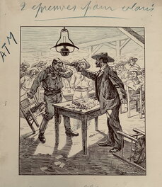 Gino Starace - Vers 1900, illustration ruée vers l'or - Illustration originale