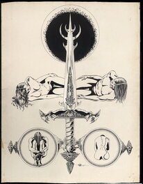 Philippe Druillet - Planche originale d’Elric le Nécromancien – P01 - Planche originale
