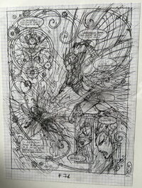 Olivier Ledroit - Crayonné original WIKA Tome 3 page 71 - Original art