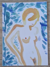 Alfred - Sur les hanches - Original Illustration