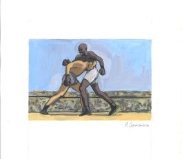 Aude Samama - Aude Samama - Illustration Boxe - Illustration originale
