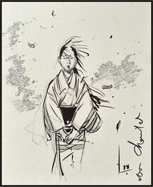 Marc Michetz - Geisha, Michetz - Original Illustration
