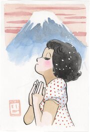 Tomoe Satoo - Le Sac à dos rouge • 赤いリュクサック - Illustration originale