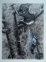 Pat Moriarity - On the grass - Illustration originale