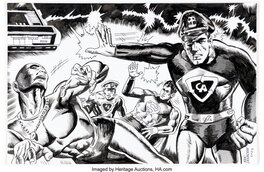 Ken Landgraf - Ken Landgraf - Captain Action Illustration Original Art (2023) - Planche originale