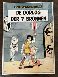 Dick Matena - Johan en Pirrewiet Album cover - Planche originale