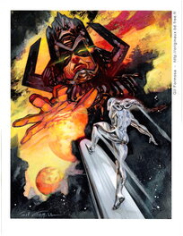 Gil Formosa - Silver SURFER vs GALACTUS - Illustration originale