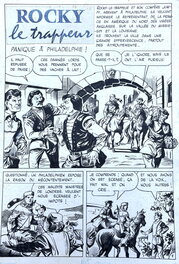 Saverio Micheloni - Rocky le trappeur - Page titre de Panique à Philadelphie, parution dans Dorian n°7 (Mon journal) - Comic Strip