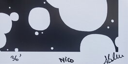 Numéroté 36 et signé : NICO  et  S.Blev