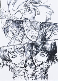 Laolyth - Planche non publiée du Corbeau pâle - Planche originale
