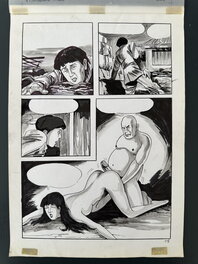 Vo Linh - Violence Rougepage 18 Planche Originale Érotique Parution BD Climax 1990 - Comic Strip