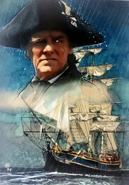 Fabrice Le Hénanff - Capitaine BLIGH couleur directe - Illustration originale