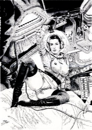 Thib - Space girl 1 - Original Illustration