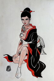Bonten Taro - Le Dragon • Chefs-d'œuvre du tatouage japonais - Planche originale