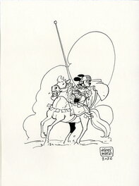 Thierry Martin - Mickey chevalier - Illustration originale