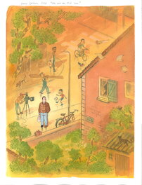 François Ravard - François Ravard - le maladroit sentimental couverture Journal de Spirou - Planche originale