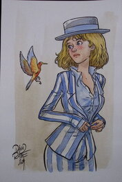 David Ratte - Le cannonier de la Tour Eiffel - Original Illustration