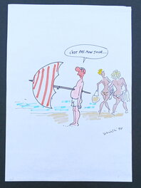 Georges Wolinski - C'est pas mon jour - Original Illustration