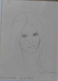 Milo Manara - Portrait Cara Delevingne - Œuvre originale