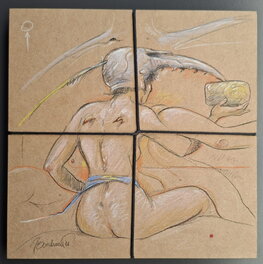 Jan Bosschaert - Tarpan covertekening, achterzijde - Illustration originale