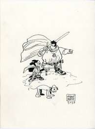 Thierry Martin - Mickey, Pat et Pluto - Illustration originale